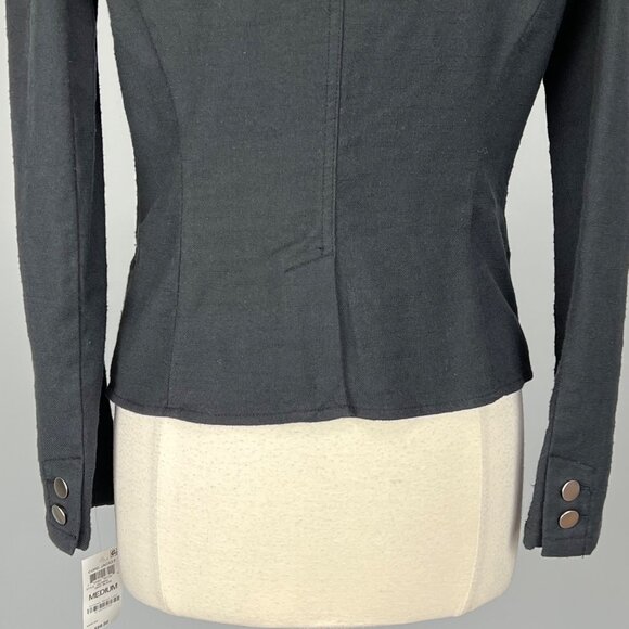 INC International Concepts Womens Black Puff Shoulder Blazer One Button size M - Picture 8 of 13